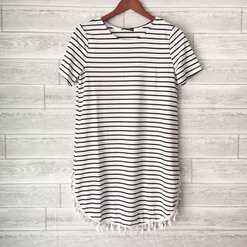 LAST: Small Striped Fringe Dress - Picture 6 of 8
